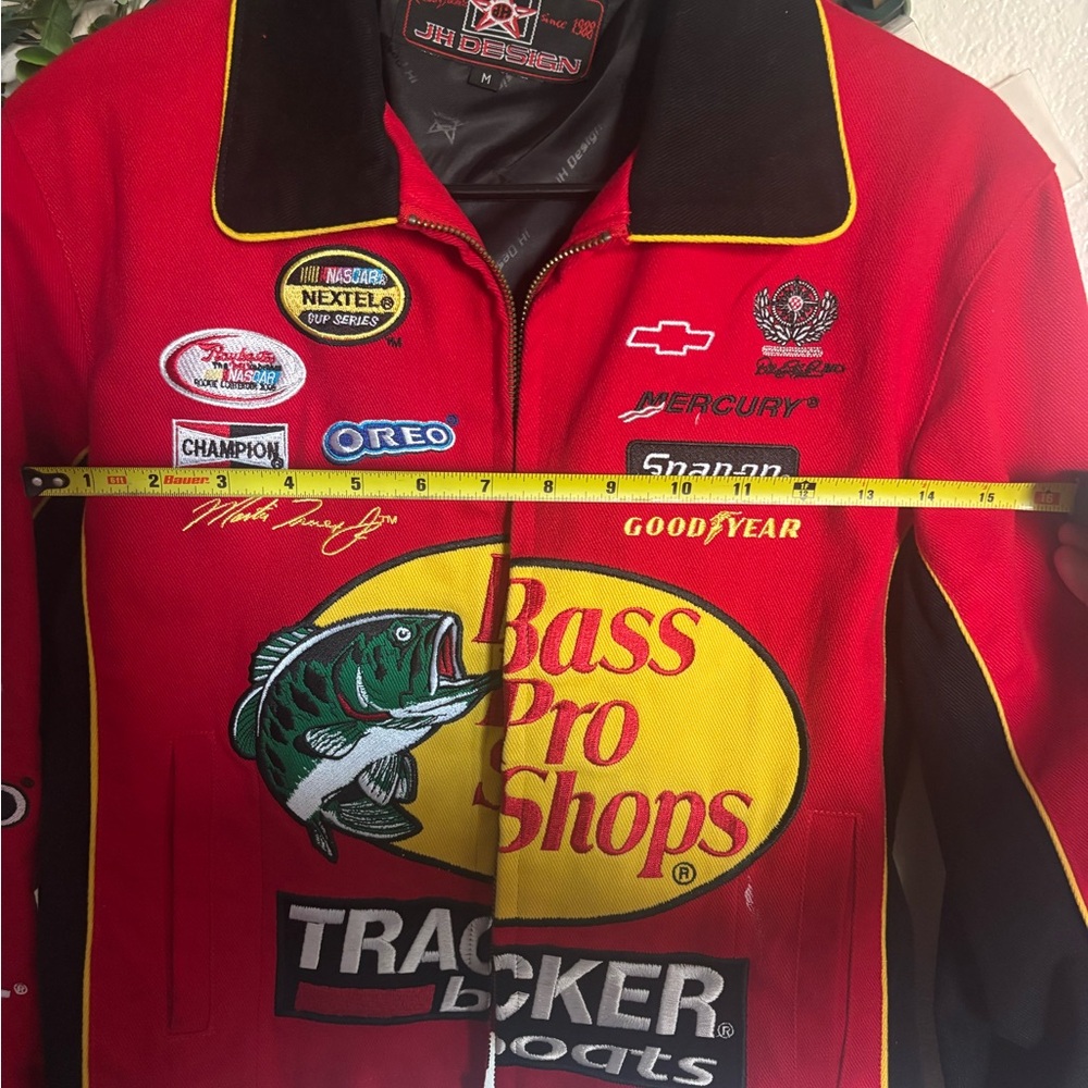 JH Design Bass Pro Shops Racing Jacket Red Embroidered Women’s M - Picture 12 of 13